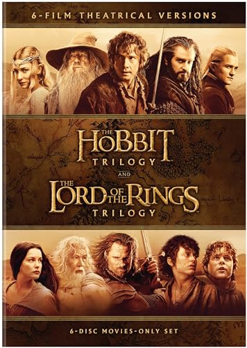 LORD OF THE RINGS TRILOGY/HOBBIT TRILOGY - DVD-6 FILMS-THEATRICAL RELEASES