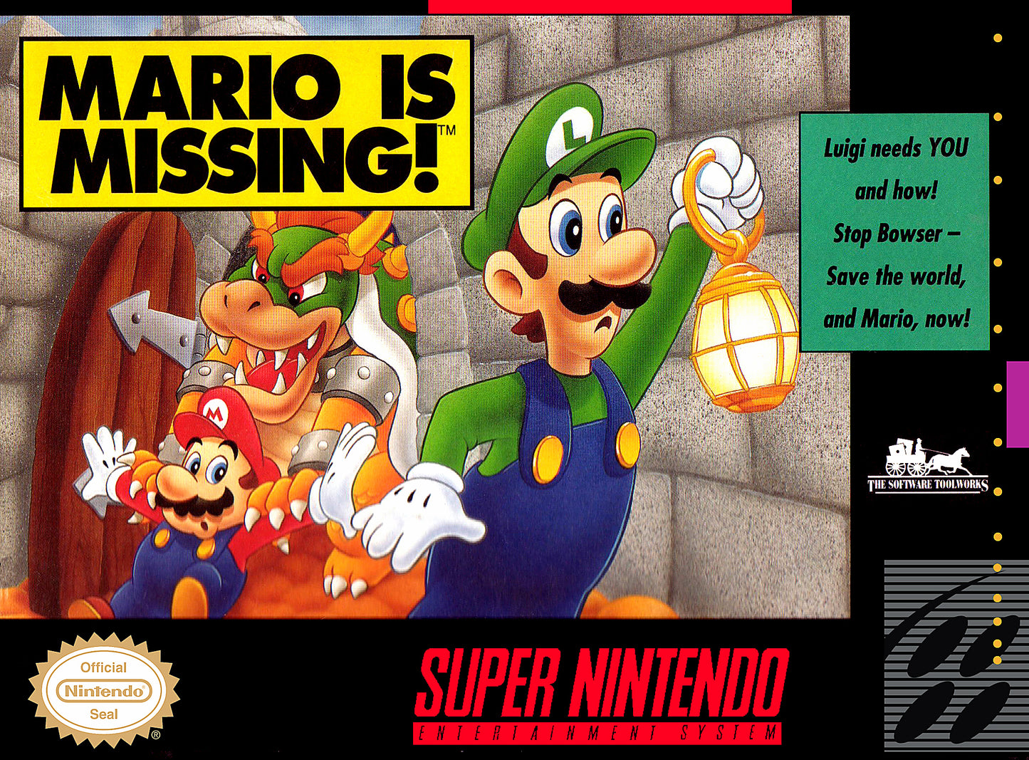 MARIO IS MISSING - SNES (W/BOX & MANUAL)