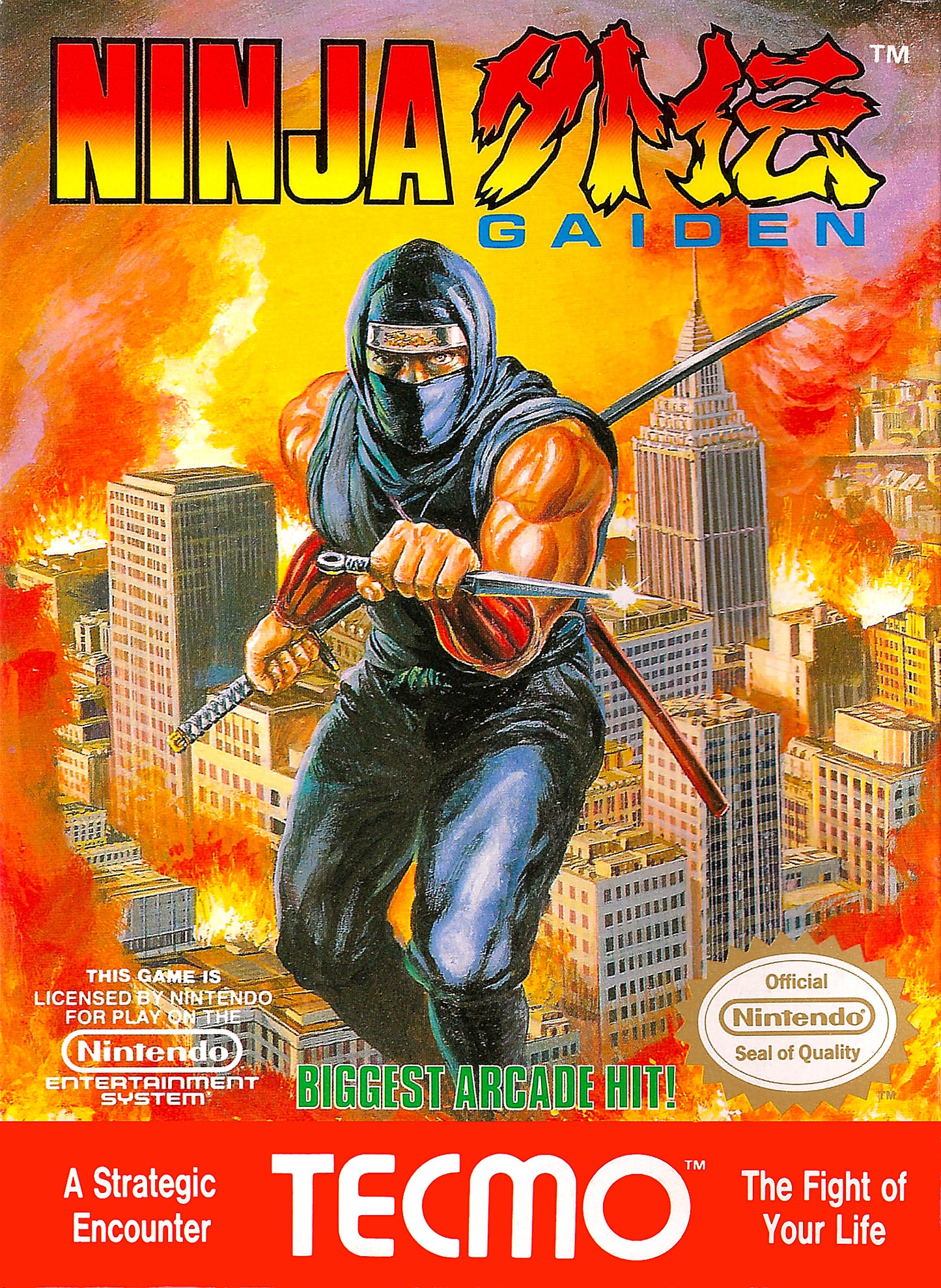 NINJA GAIDEN - NES (W/BOX & MANUAL)