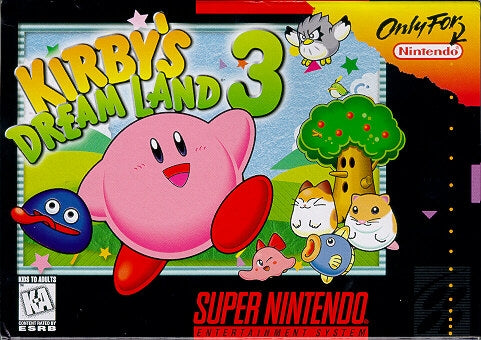 KIRBY'S DREAM LAND 3 - SNES (W/BOX & MANUAL)