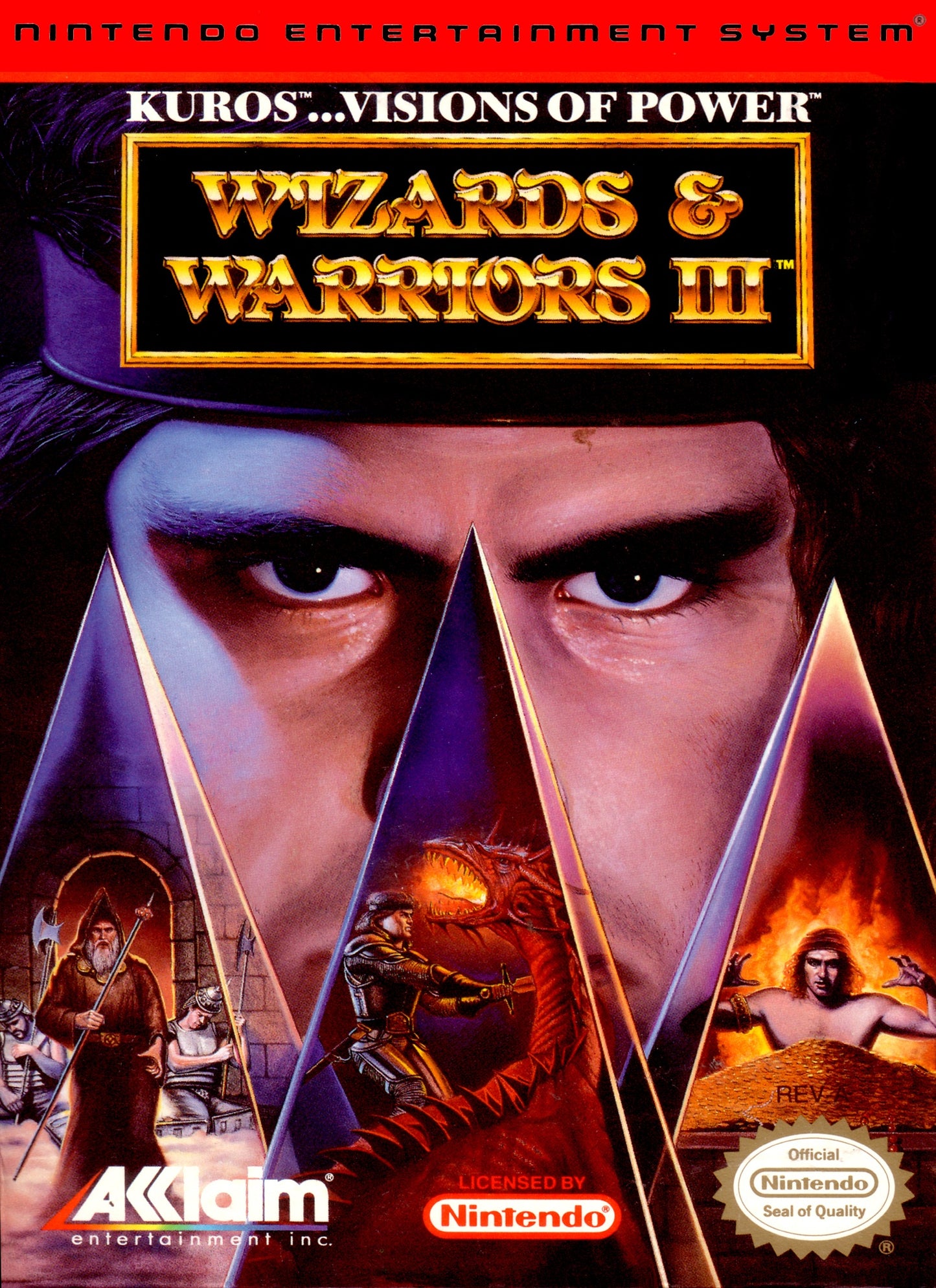 WIZARDS & WARRIORS III: KUROS VISIONS OF - NES