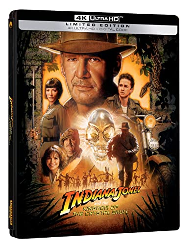 INDIANA JONES & THE KINGDOM OF THE CRYST - BLU-4K-INC. BLU COPY (STEELBOOK)