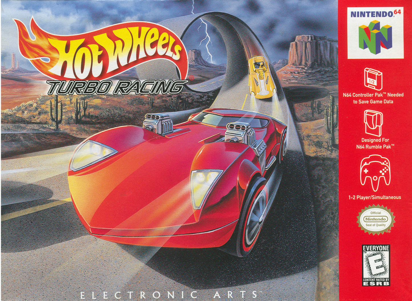 HOT WHEELS: TURBO RACING - N64 (W/BOX & MANUAL)