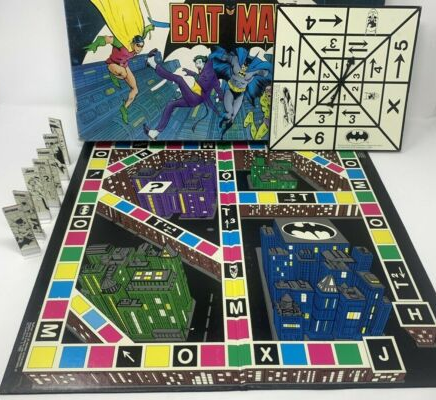BATMAN (GLOW IN THE DARK) - BOARD GAME-PARKER BRO-1989