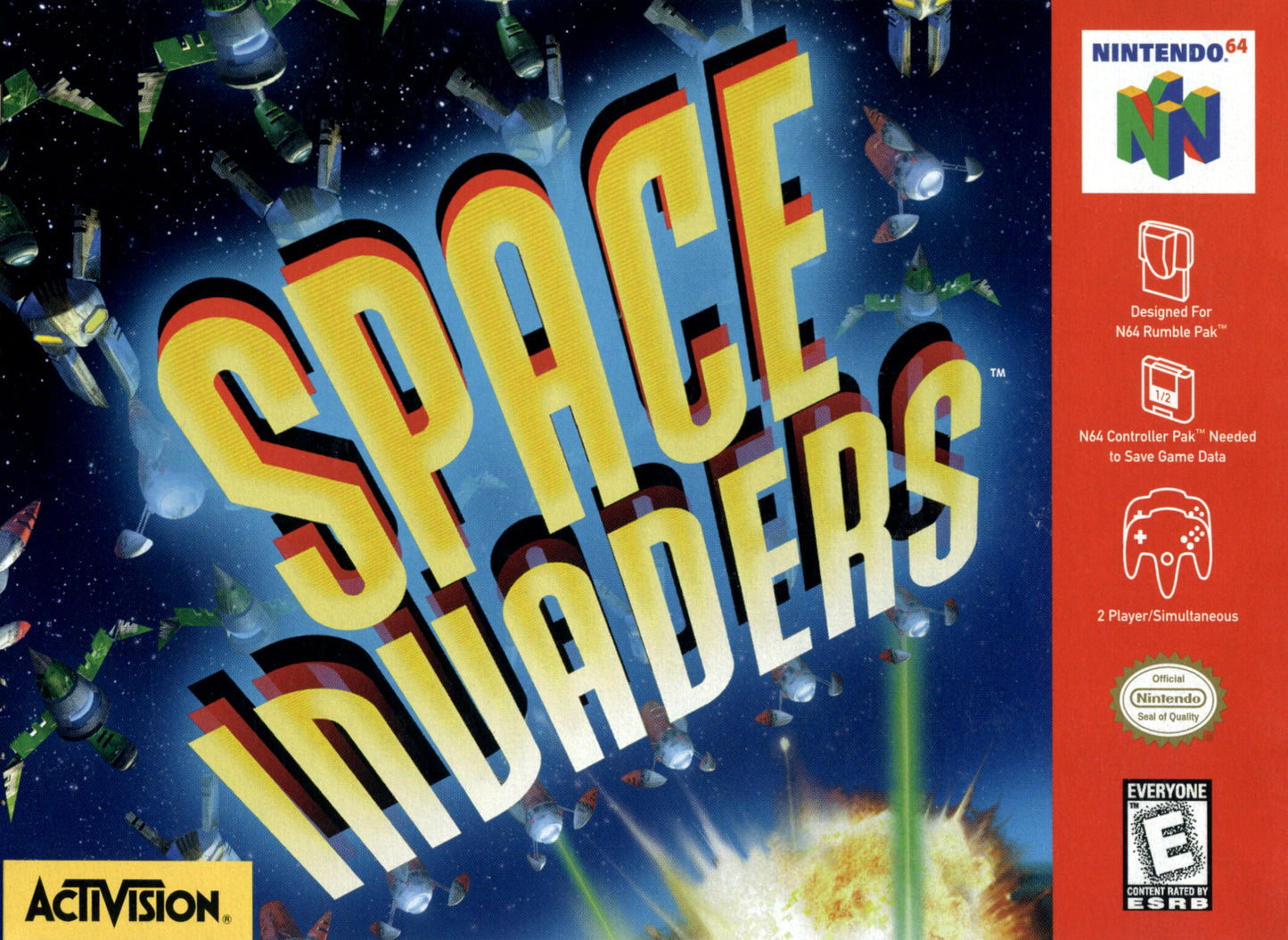SPACE INVADERS - N64 (W/BOX & MANUAL)