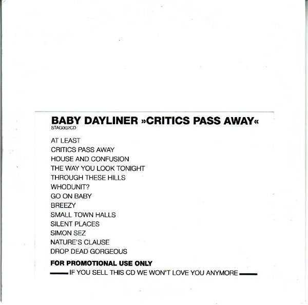 BABY DAYLINER - CRITICS PASS AWAY