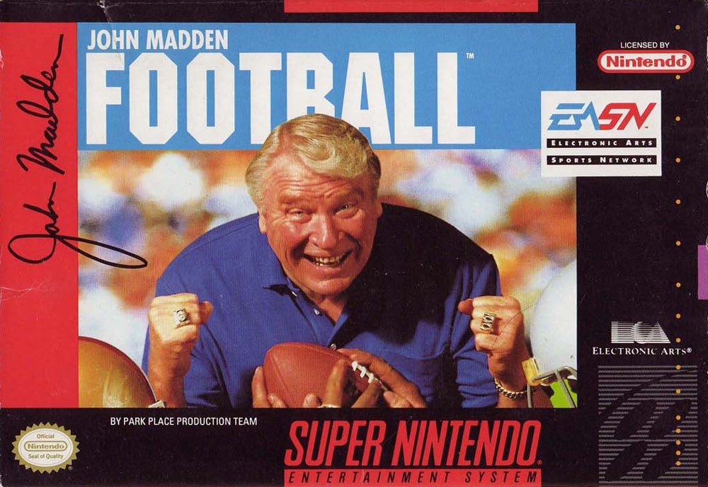 JOHN MADDEN FOOTBALL 93 - SNES (W/BOX & MANUAL)