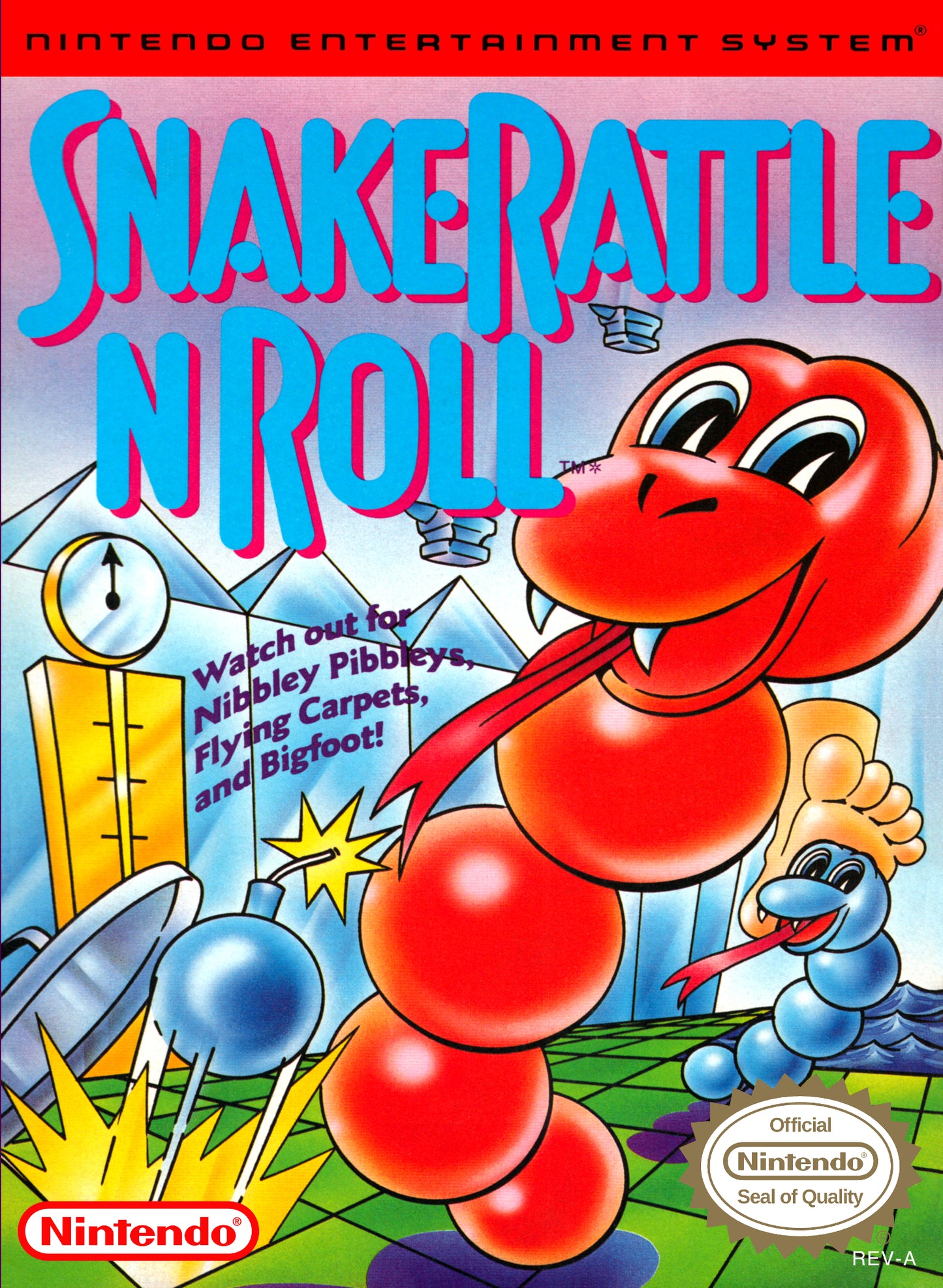 SNAKE RATTLE N ROLL - NES