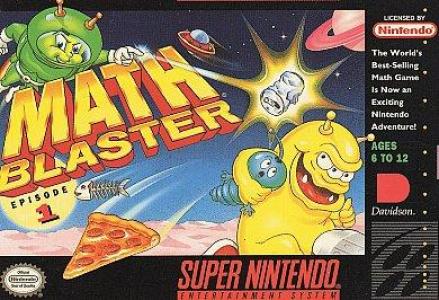 MATH BLASTER EPISODE 1 - SNES (W/BOX & MANUAL)