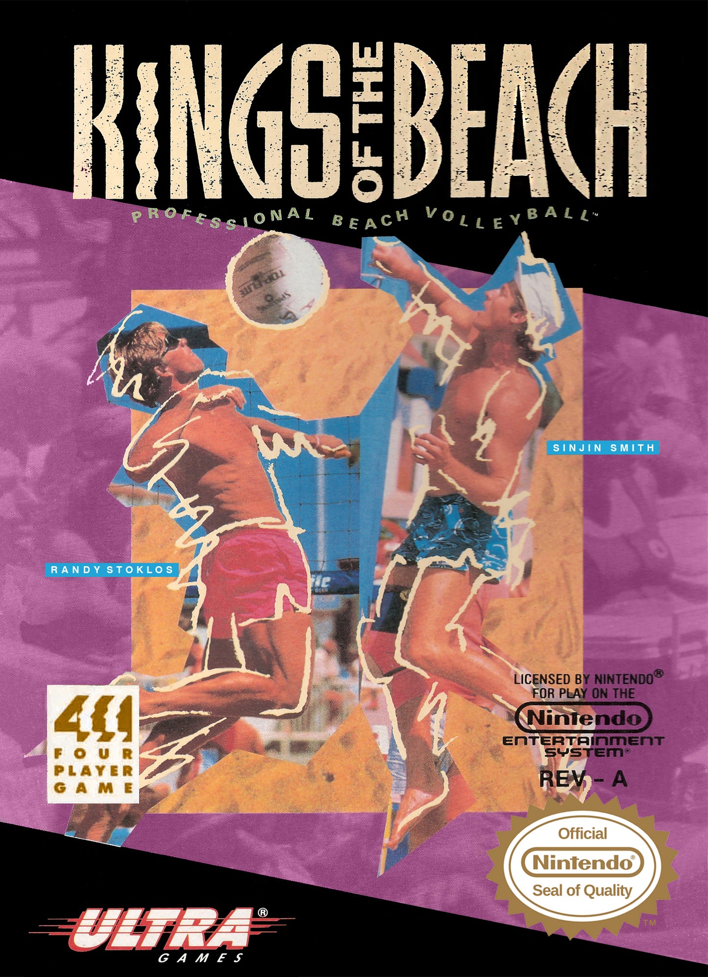 KINGS OF THE BEACH - NES (W/BOX & MANUAL)