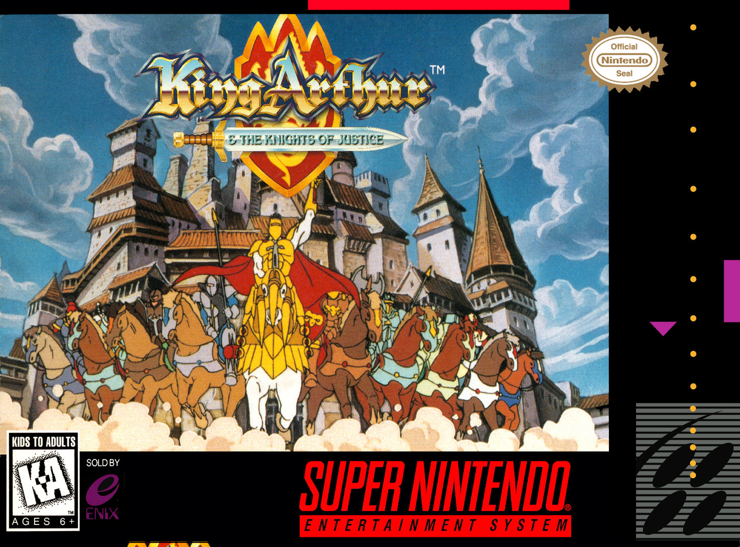 KING ARTHUR & THE KNIGHTS OF JUSTICE - SNES (W/BOX & MANUAL)
