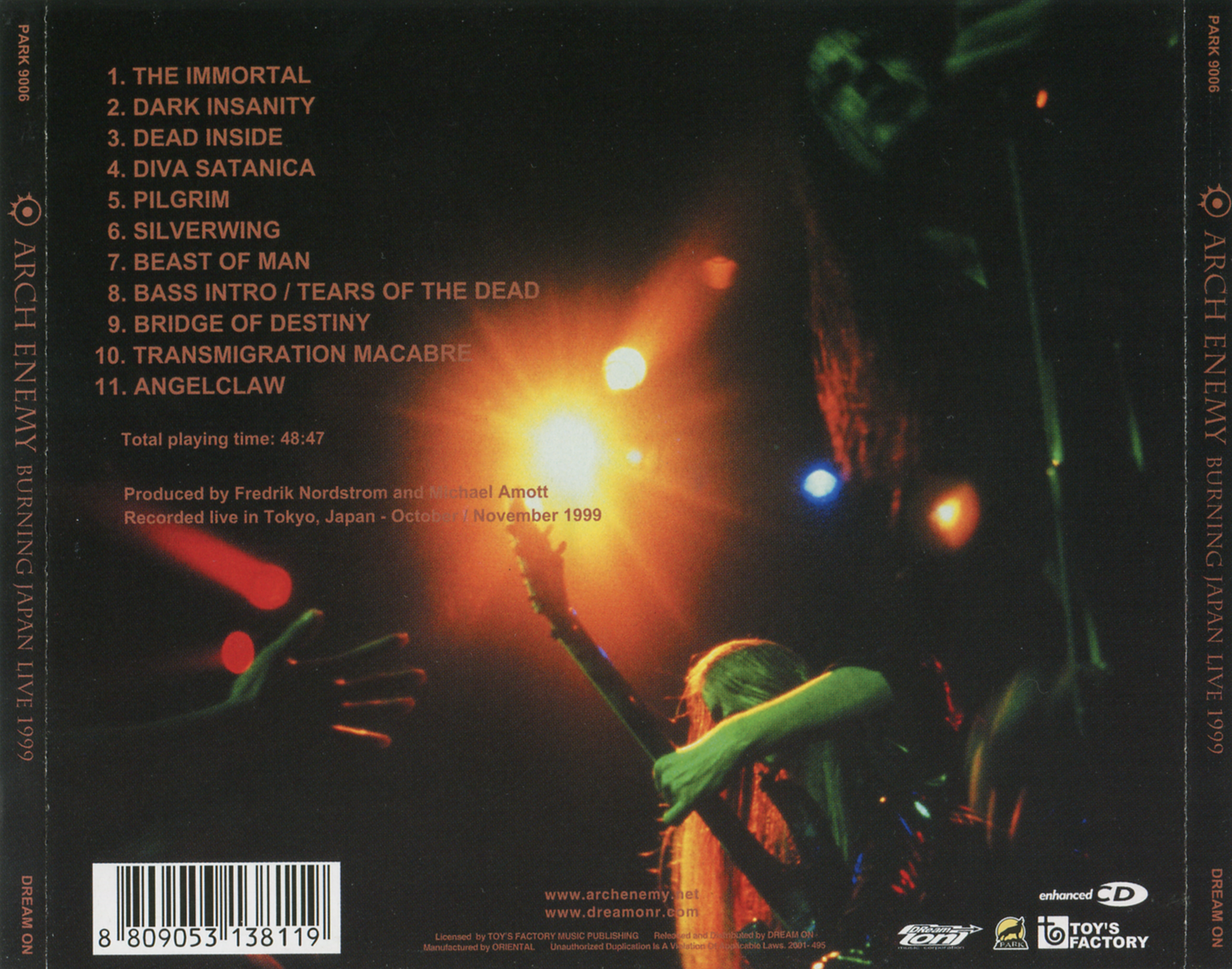 ARCH ENEMY - BURNING JAPAN LIVE 1999