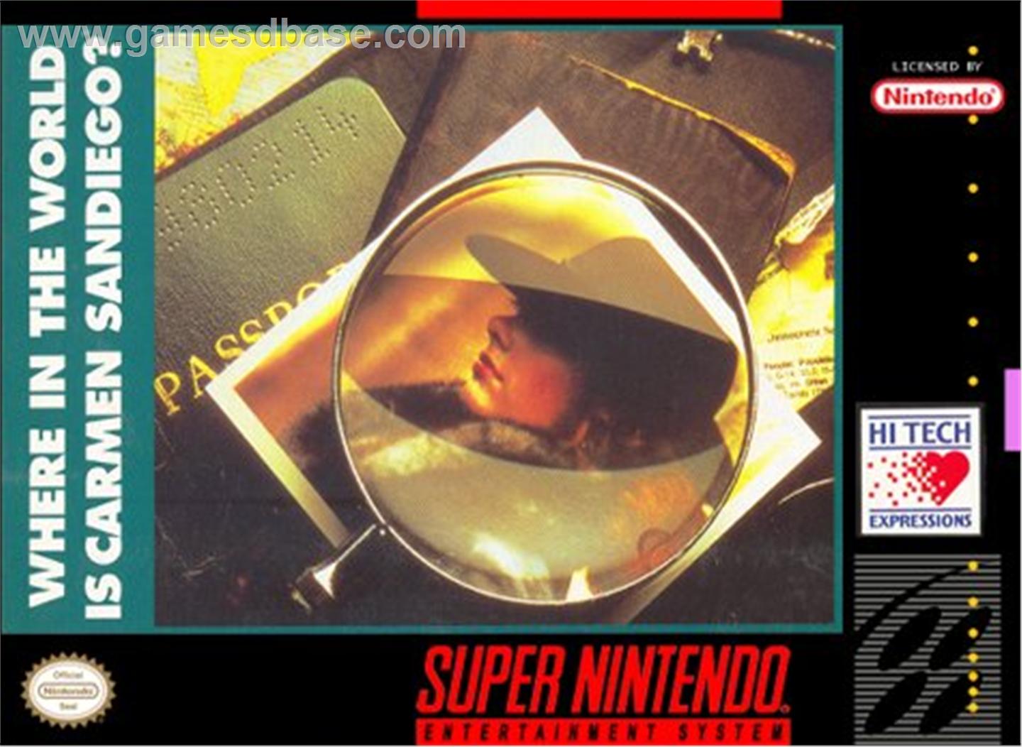 WHERE IN THE WORLD IS CARMEN SANDIEGO - SNES (W/BOX & MANUAL)
