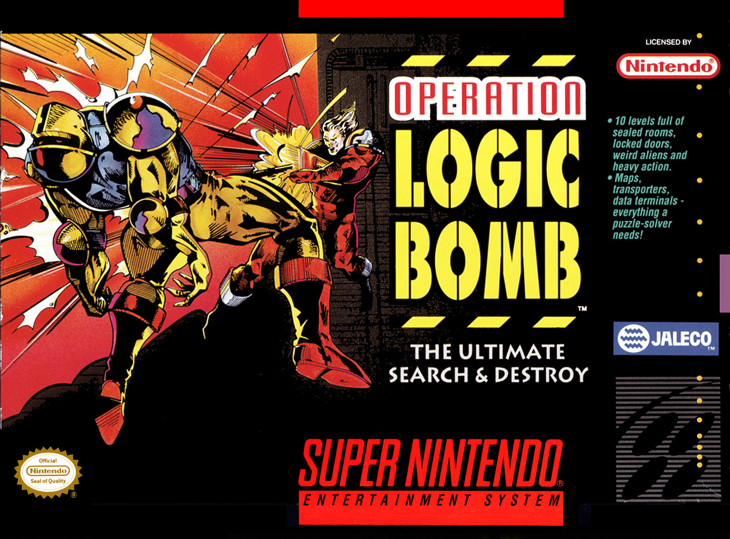 OPERATION LOGIC BOMB - SNES (W/BOX & MANUAL)