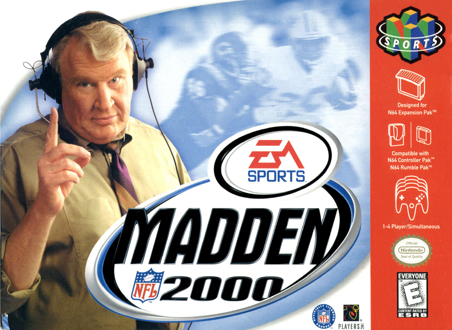 MADDEN NFL 2000 - N64 (W/BOX & MANUAL)
