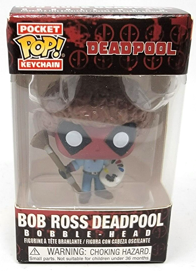 Bob ross online deadpool keychain