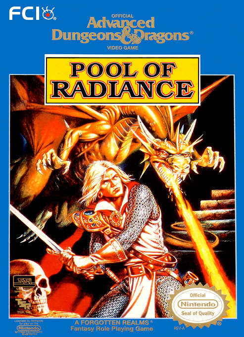 ADVANCED DUNGEONS & DRAGONS: POOL OF RAD - NES (W/BOX & MANUAL)
