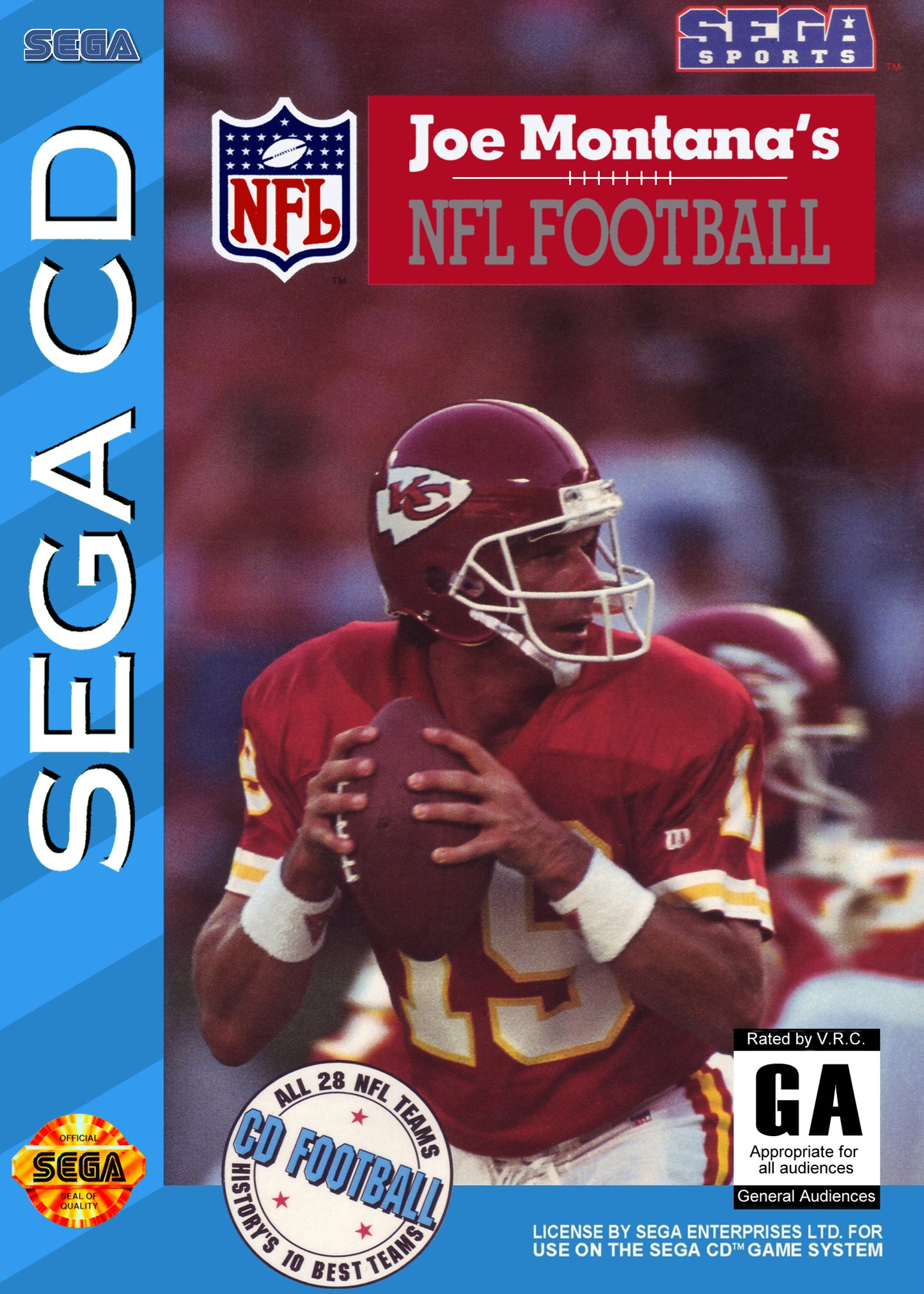 JOE MONTANA NFL FOOTBALL - SEGACD