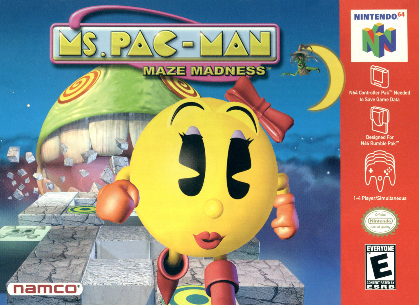 MS. PAC-MAN: MAZE MADNESS - N64 (W/BOX & MANUAL)