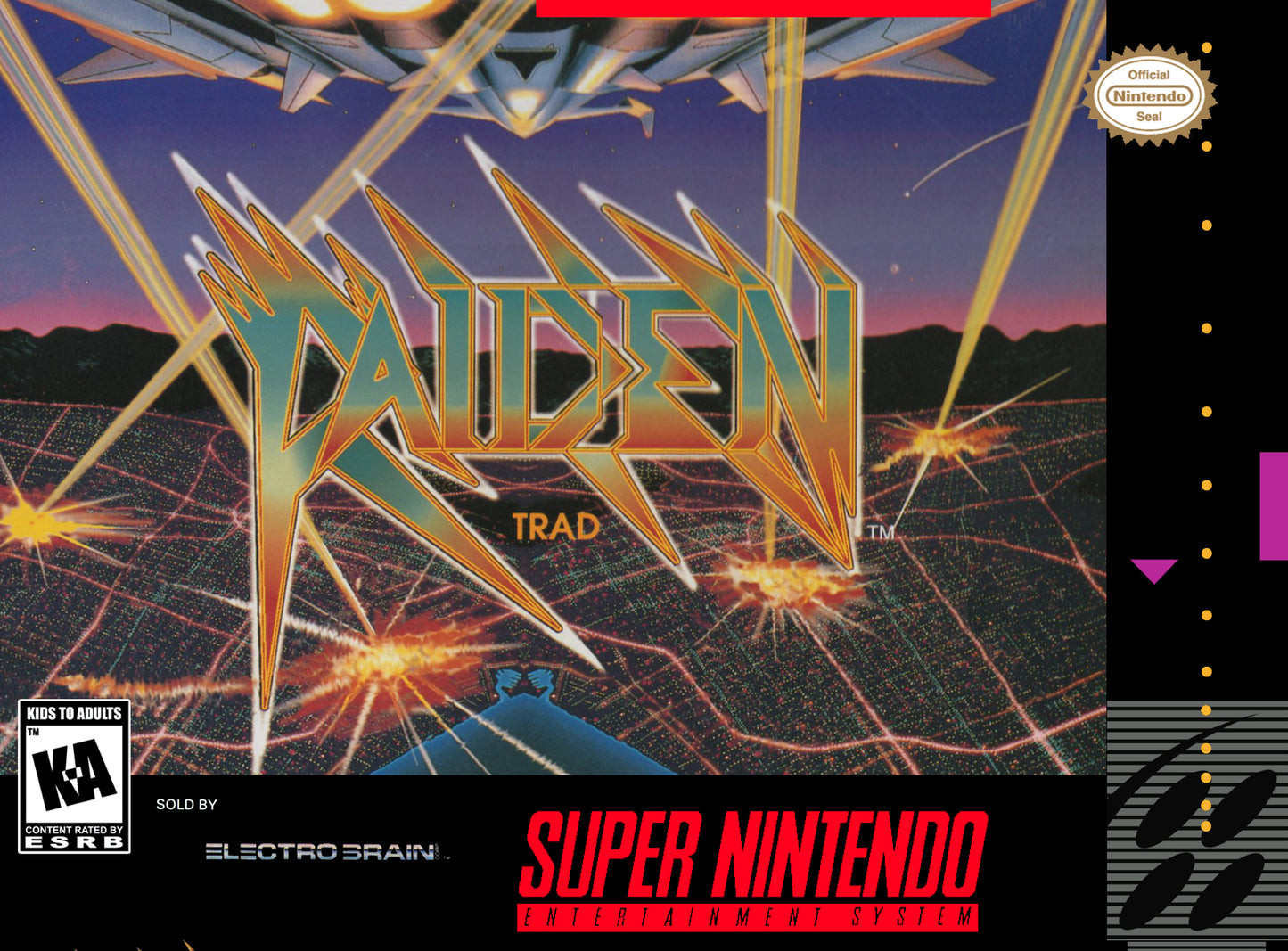 RAIDEN TRAD - SNES (W/BOX & MANUAL)
