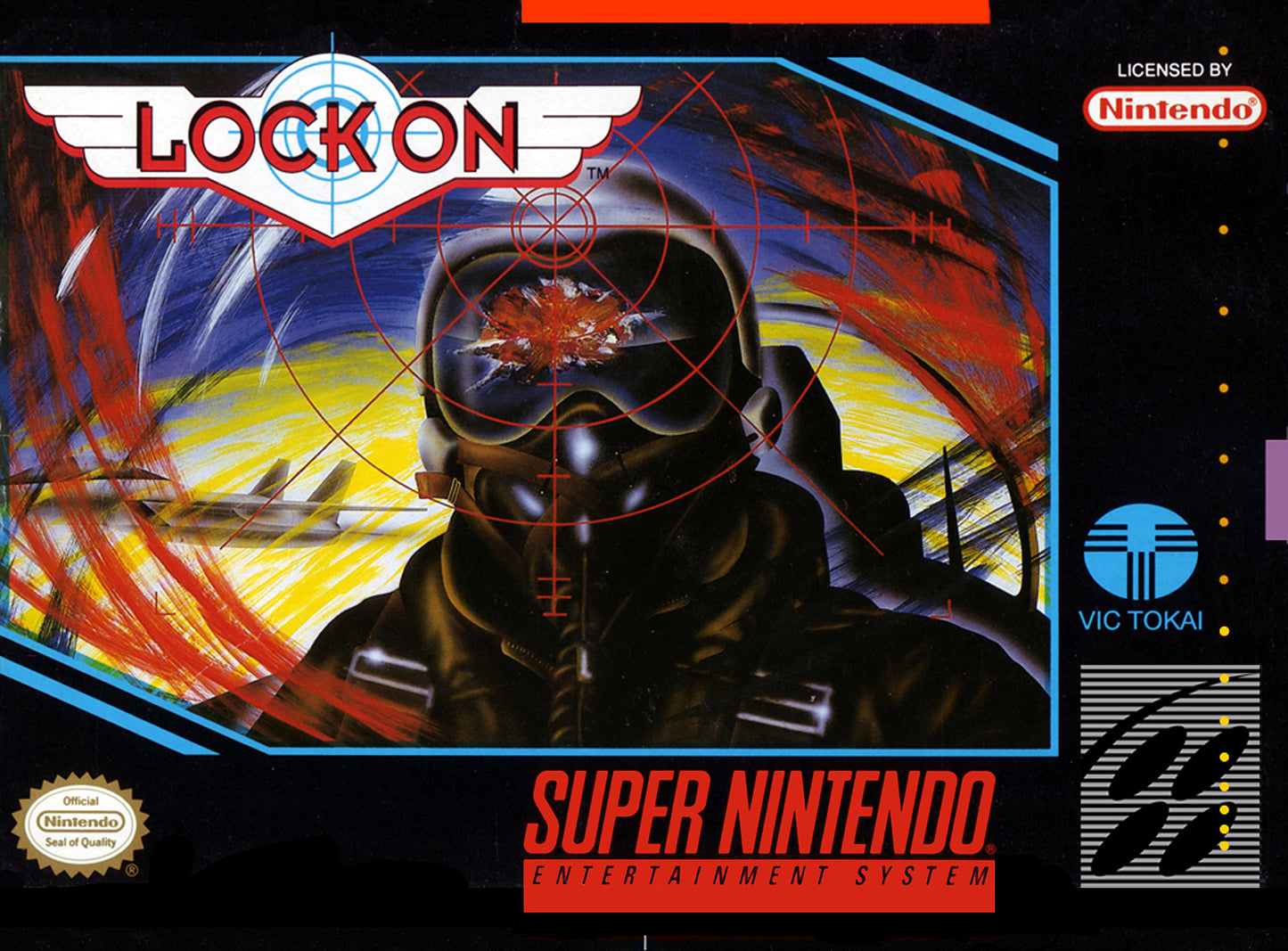 LOCK ON - SNES (W/BOX & MANUAL)
