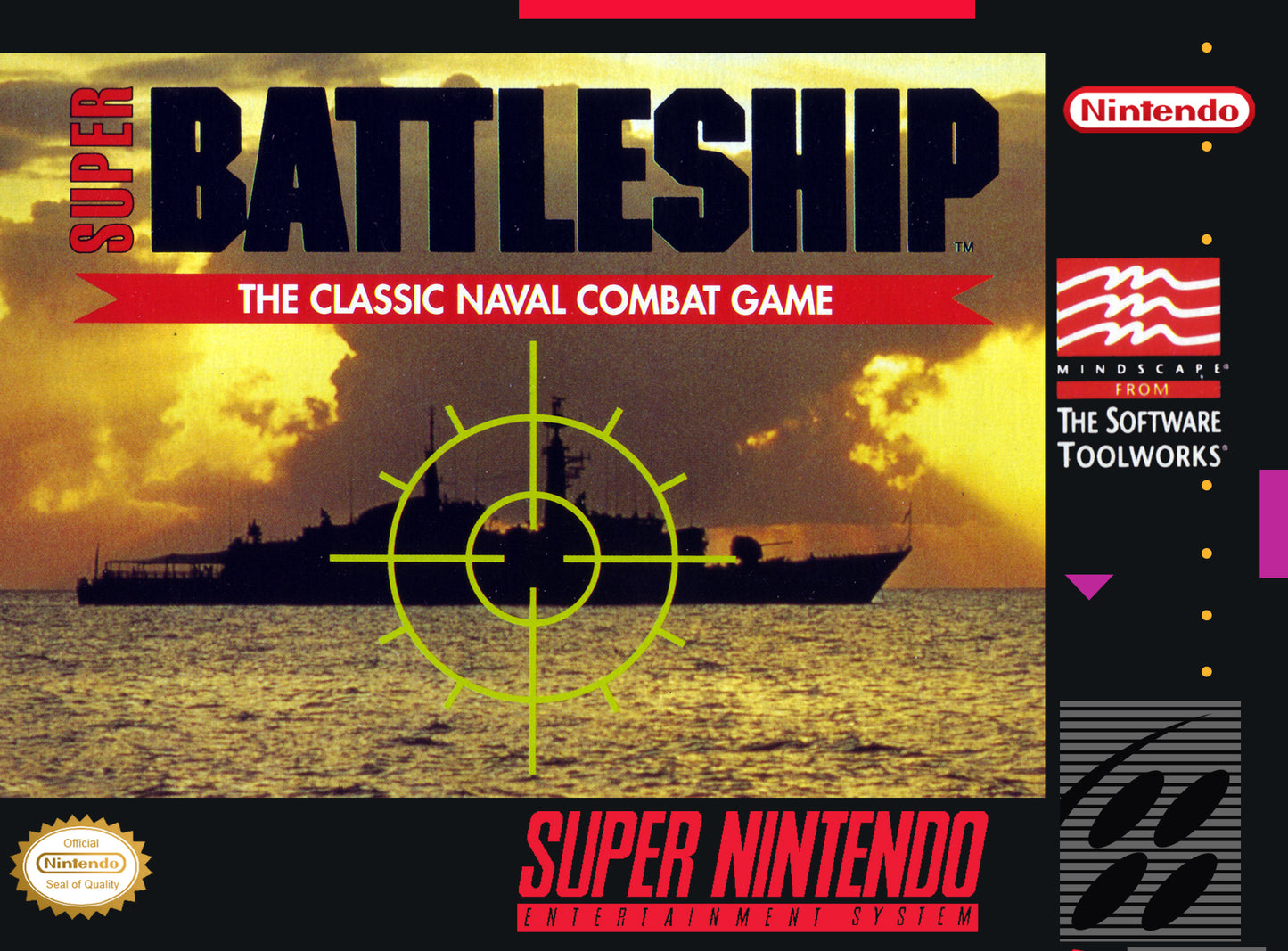 SUPER BATTLESHIP - SNES (W/BOX & MANUAL)