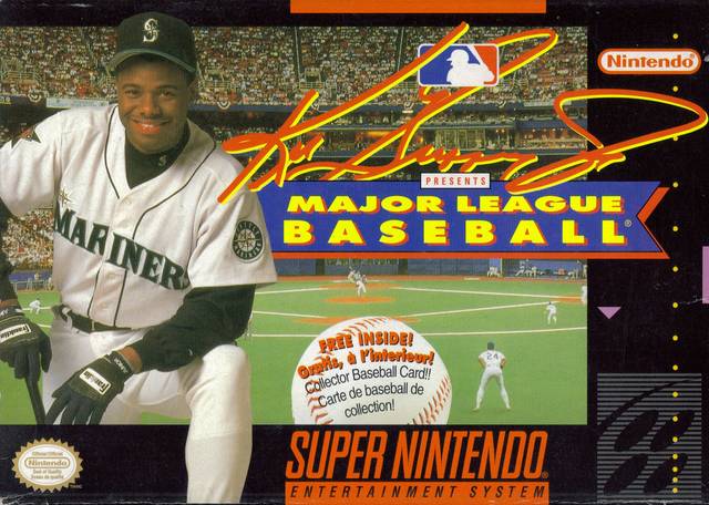 KEN GRIFFEY JR. MAJOR LEAGUE BASEBALL - SNES (W/BOX & MANUAL)