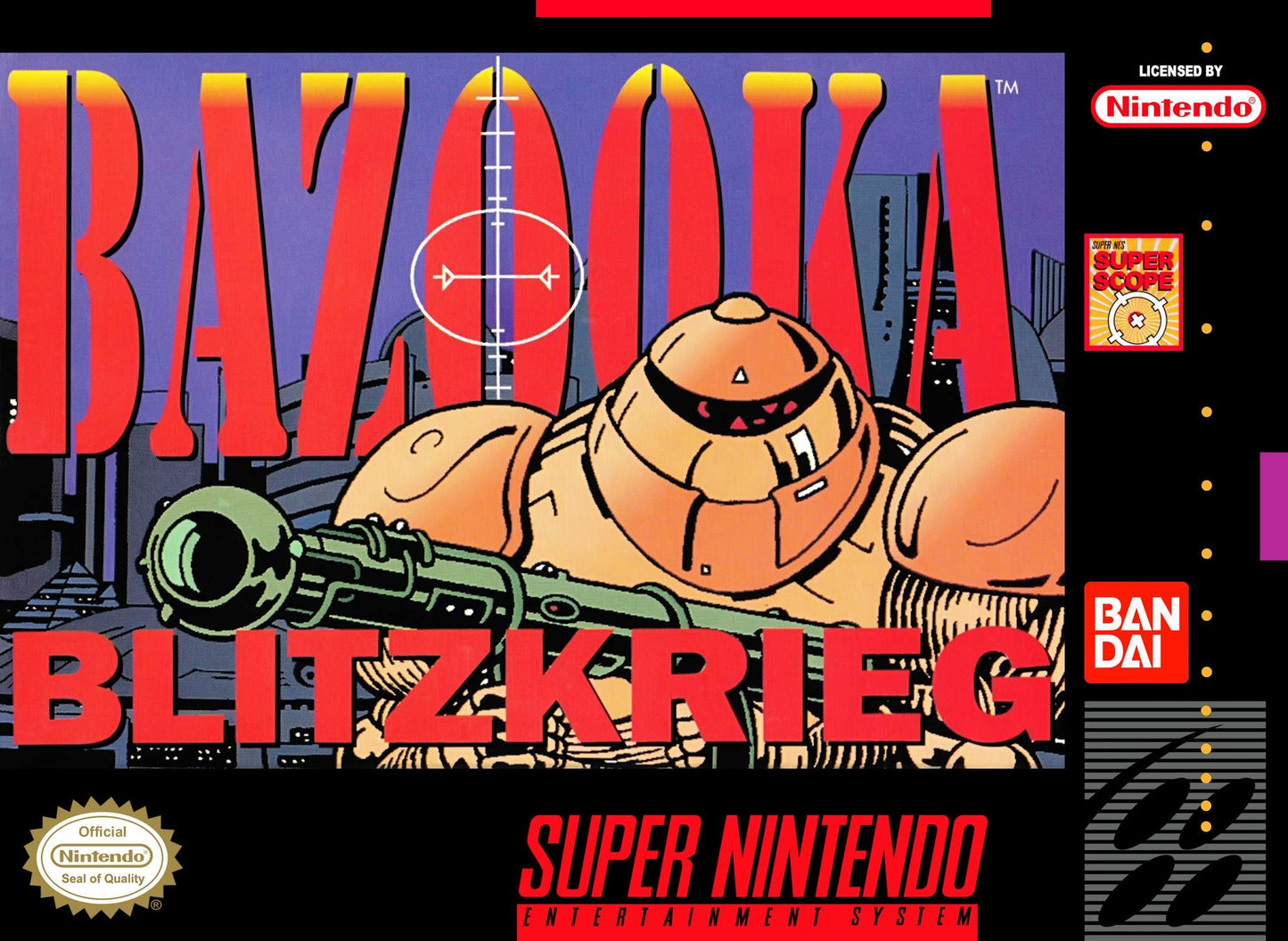 BAZOOKA BLITZKRIEG - SNES (W/BOX & MANUAL)