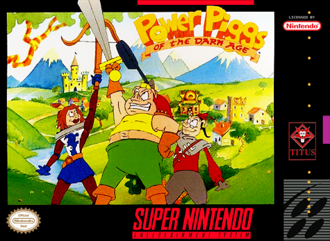 POWER PIGGS OF THE DARK AGE - SNES (W/BOX)