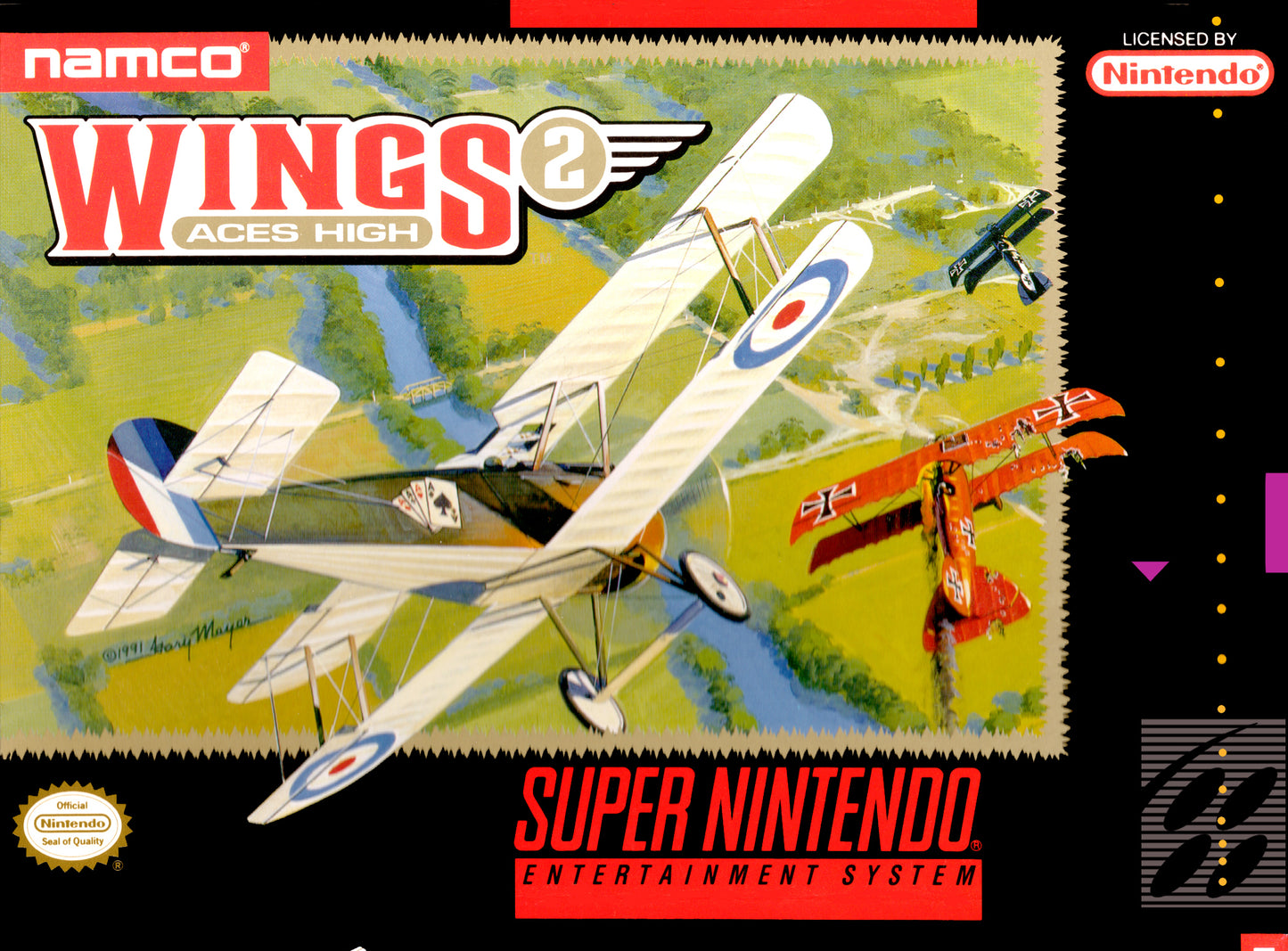 WINGS 2: ACES HIGH - SNES (W/BOX & MANUAL)