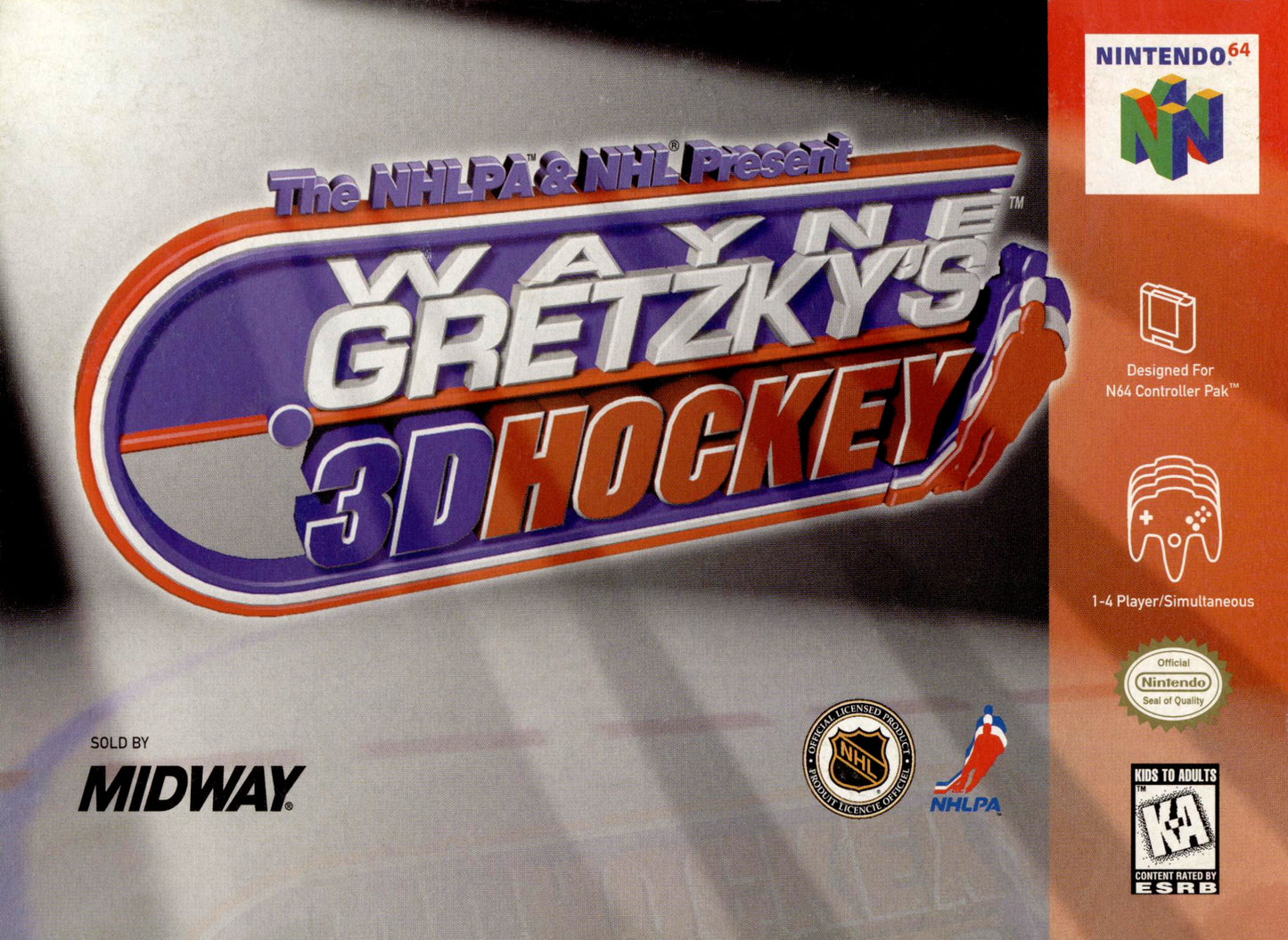 WAYNE GRETZKY'S 3D HOCKEY 98 - N64 (W/BOX & MANUAL)