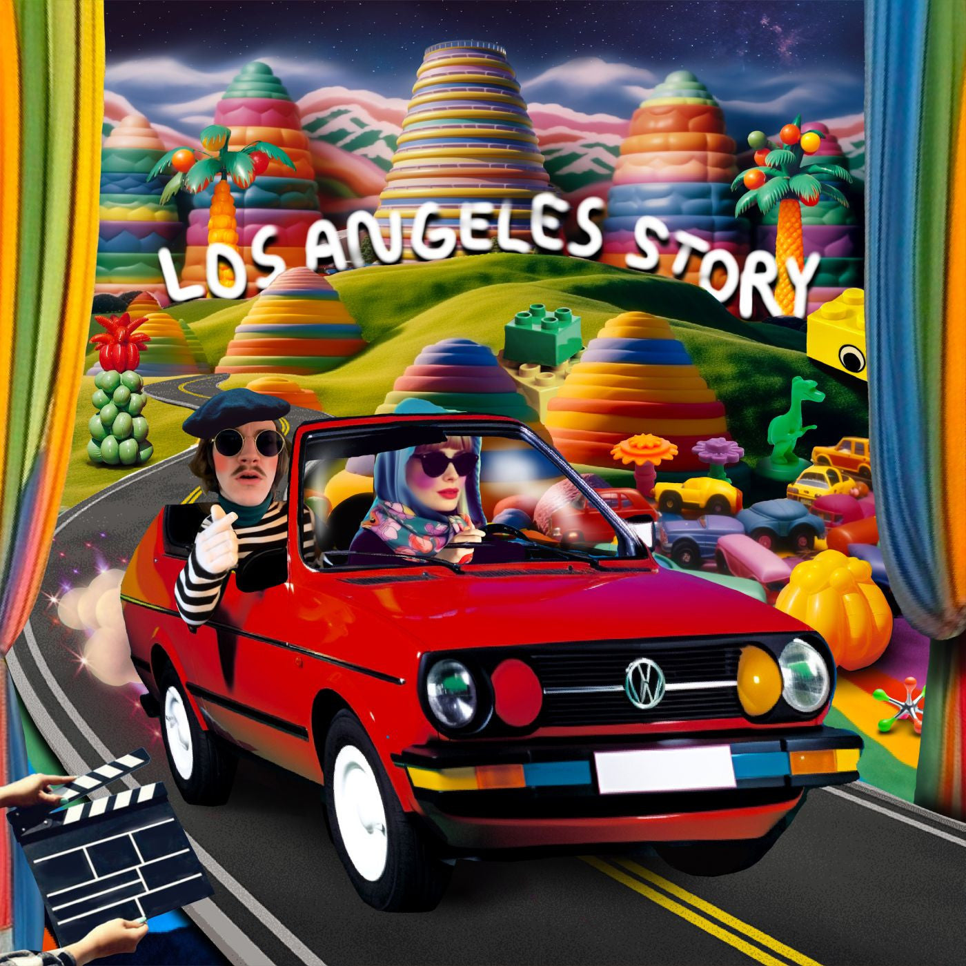 CHERRY, PAUL + KATE BOLLINGER - LOS ANGELES STORY (CLEAR W/ RED AND BLACK SWIRL VINYL)