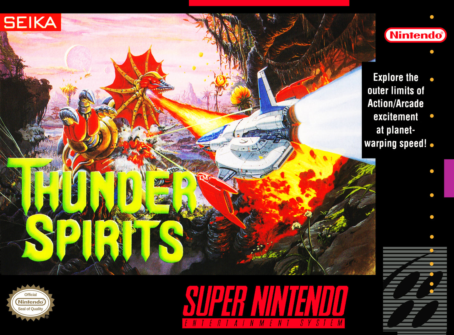 THUNDER SPIRITS - SNES (W/BOX & MANUAL)