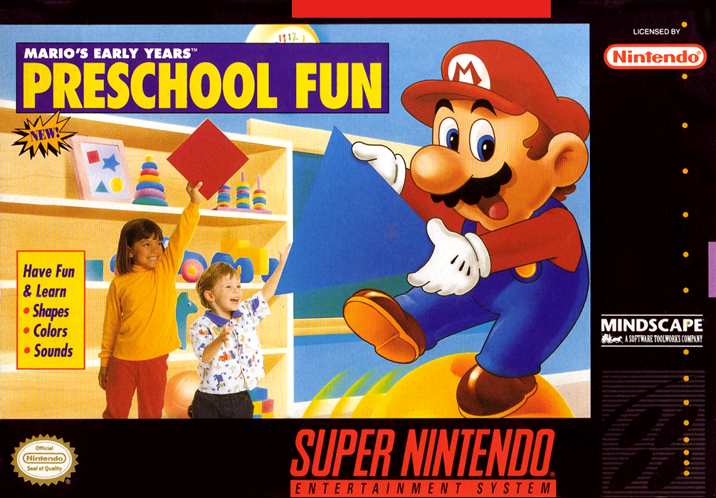 MARIO'S EARLY YEARS: PRESCHOOL FUN - SNES (W/BOX & MANUAL)