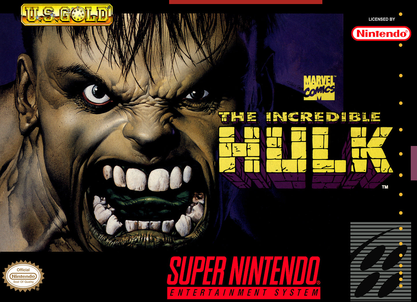 INCREDIBLE HULK - SNES (W/BOX & MANUAL)