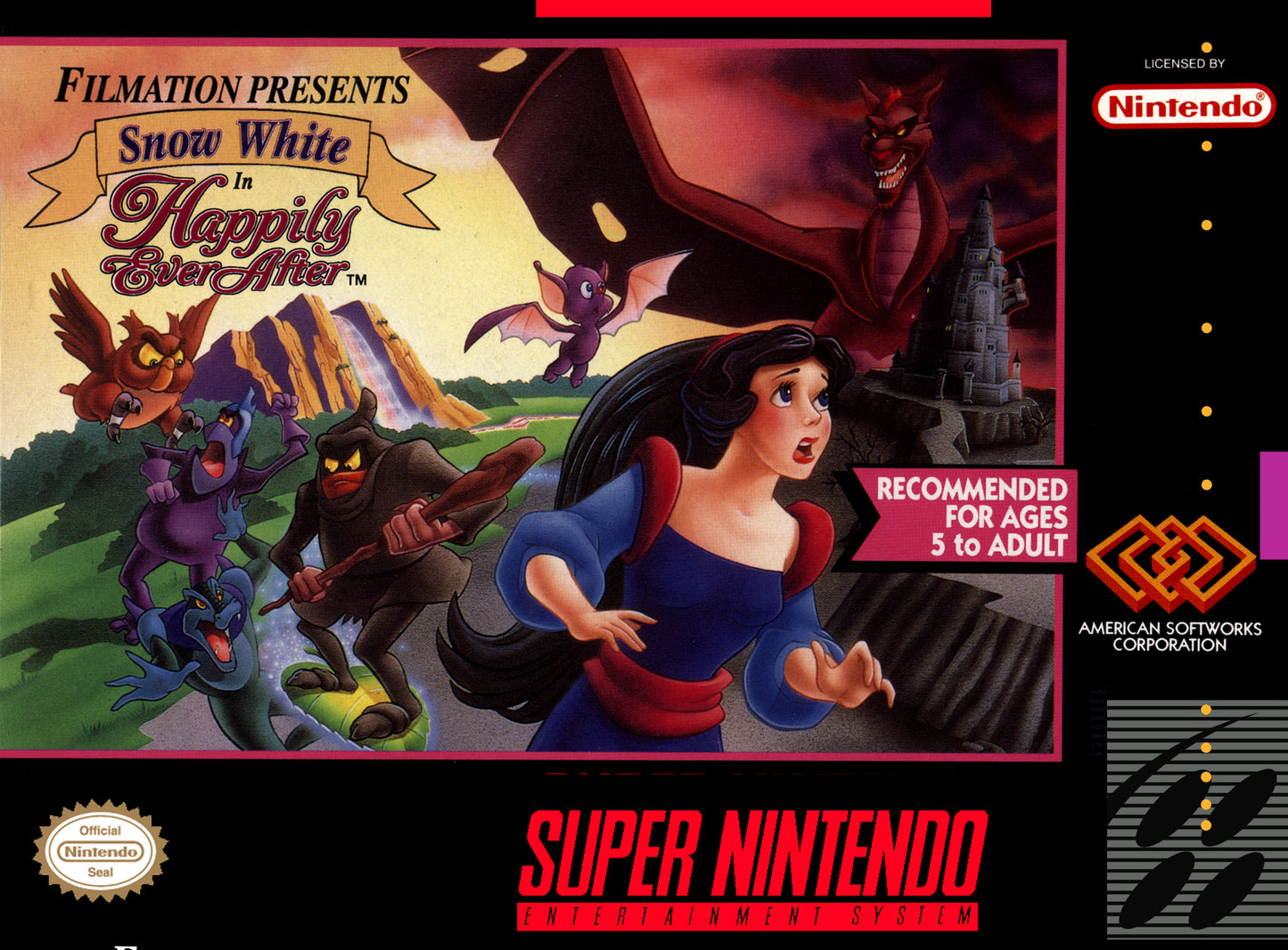 SNOW WHITE IN HAPPILY EVER AFTER - SNES (W/BOX & MANUAL)