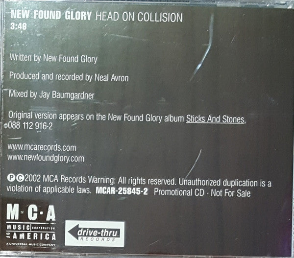 NEW FOUND GLORY - HEAD ON COLLISION P1 (CDS)