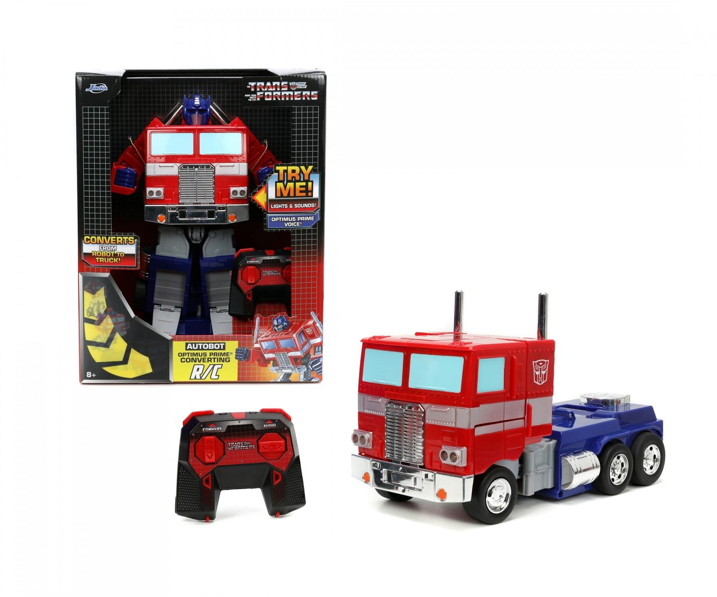 TRANSFORMERS: OPTIMUS PRIME (12") - JADA-CONVERTING REMOTE CONTROL