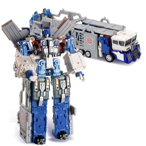 TRANSFORMERS: ULTRA MAGNUS (LOOSE IN BOX - HASBRO-RID-2001-DAMAGED BOX-NEAR COMPLETE