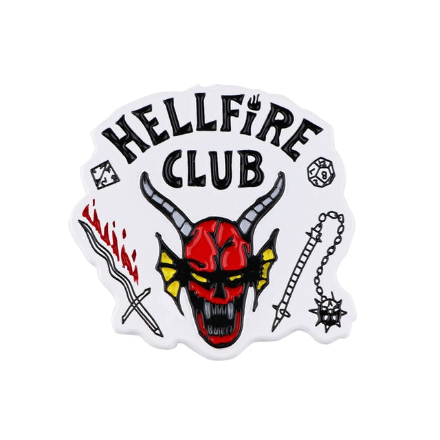 STRANGER THINGS: HELLFIRE CLUB (WHITE BACKGROUND)(ENAMEL) - PIN