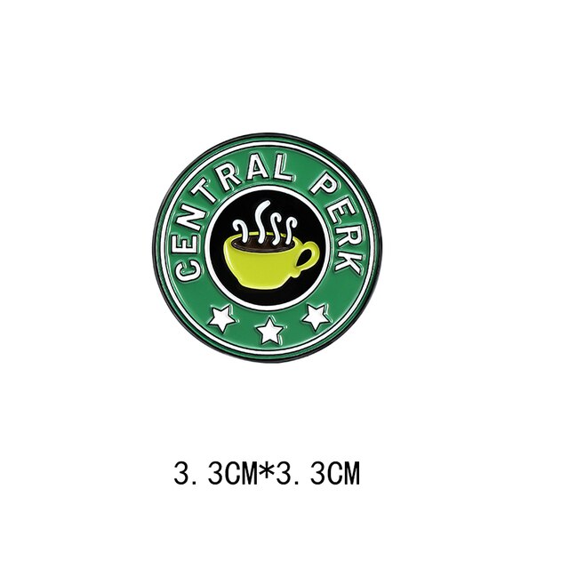 FRIENDS: CENTRAL PERK (ROUND/GREEN)(ENAMEL) - PIN