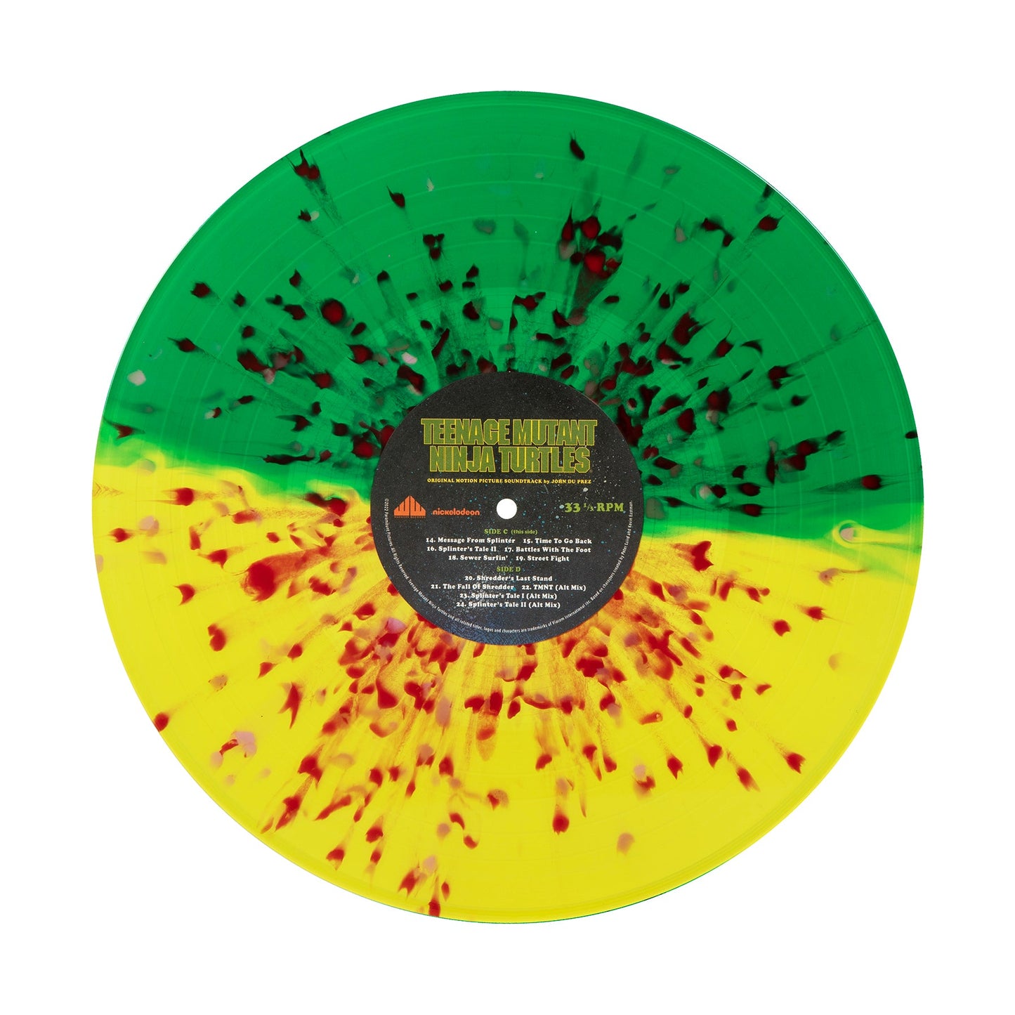John Du Prez - Teenage Mutant Ninja Turtles (1990s) OST (Green/Yellow Turtle Mask Splatter Vinyl)