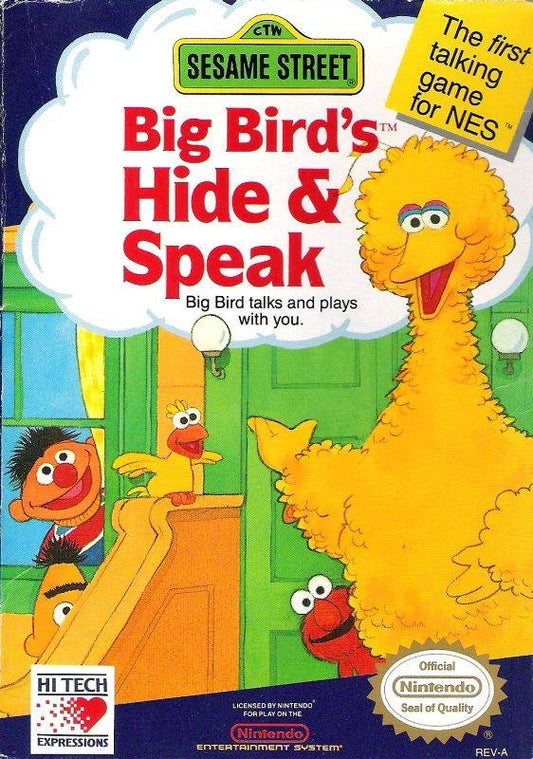 SESAME STREET BIG BIRD'S HIDE & SPEAK  - NES (W/BOX & MANUAL)