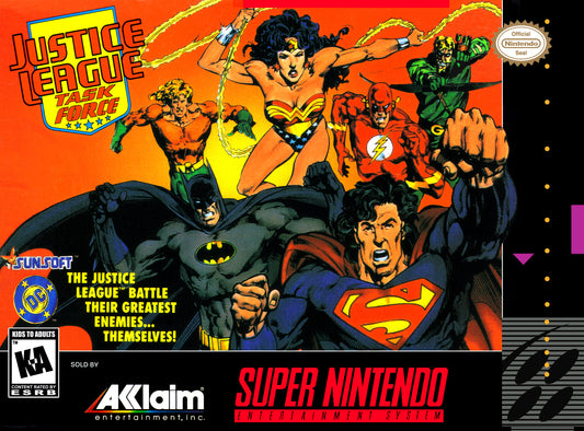 JUSTICE LEAGUE TASK FORCE  - SNES (W/BOX & MANUAL)