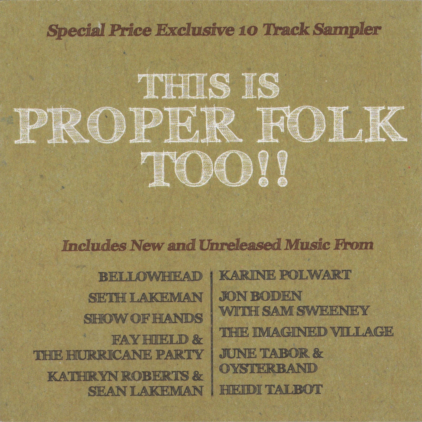 VARIOUS  - THIS IS PROPER FOLK TOO!
