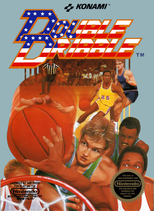 DOUBLE DRIBBLE  - NES (W/BOX & MANUAL)