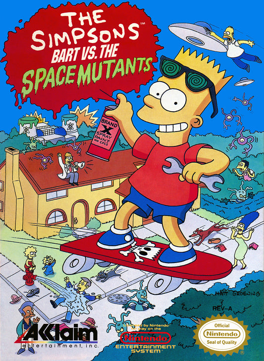 SIMPSONS: BART VS. THE SPACE MUTANTS  - NES (W/BOX)