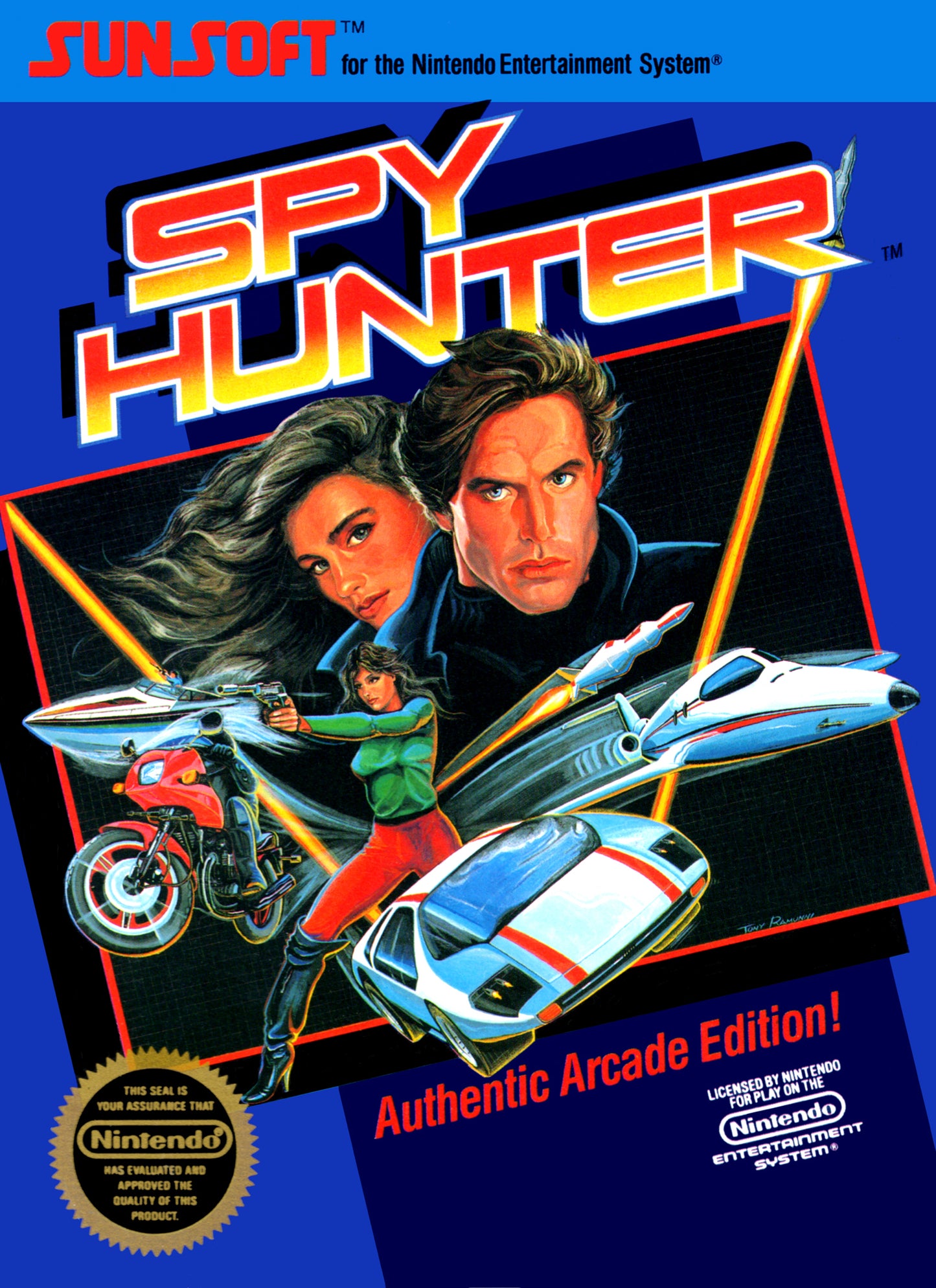 SPY HUNTER  - NES (W/BOX & MANUAL)