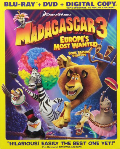 MADAGASCAR 3: EUROPE'S MOST WANTED (BILINGUAL) [BLU-RAY + DVD + DIGITAL COPY]