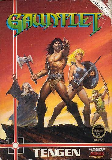 GAUNTLET [GRAY CART]  - NES (W/BOX & MANUAL)